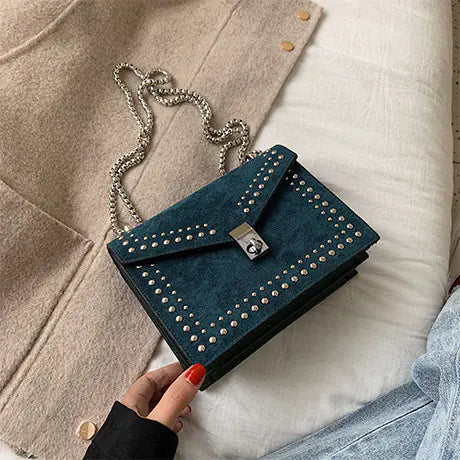 2019 Trendy Studded Small Square Bag for Women