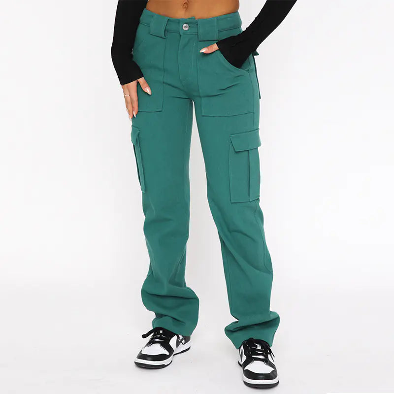 Run the Streets Loose Fit Jeans – Emerald