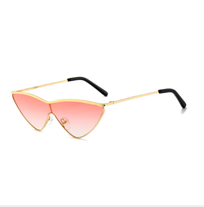 Sleek Metal Frame Cat-Eye Shades – Bold Streetwear Eyewear