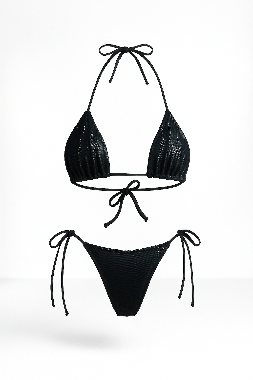 Holographic Black Bikini Set