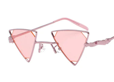 New Punk Style Triangle Sunglasses with Metal Frame