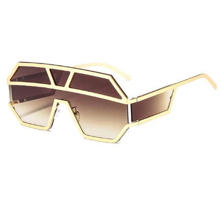 Bold Geometric Sunglasses -High-Fashion UV Protection Shades