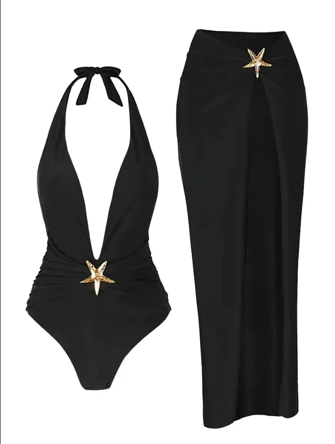 Women's Halter Backless Long Summer Dress