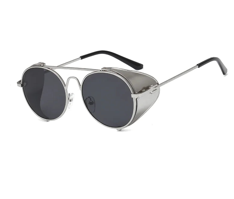 Classic Steampunk Round Sunglasses for Men and Women