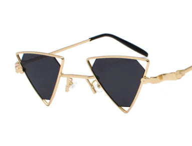New Punk Style Triangle Sunglasses with Metal Frame