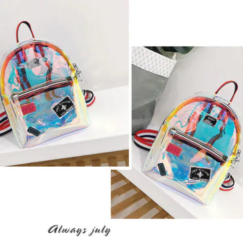 Transparent Mini Backpack for Girls - Fashionable Jelly Design