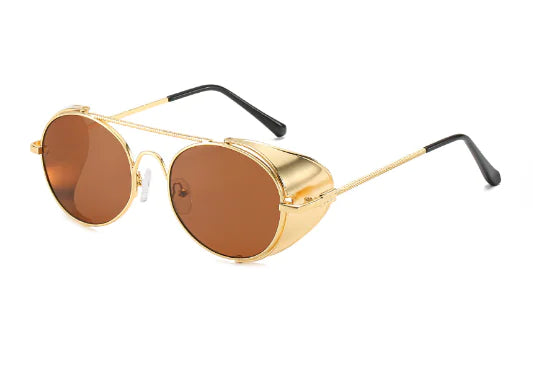 Classic Steampunk Round Sunglasses for Men and Women