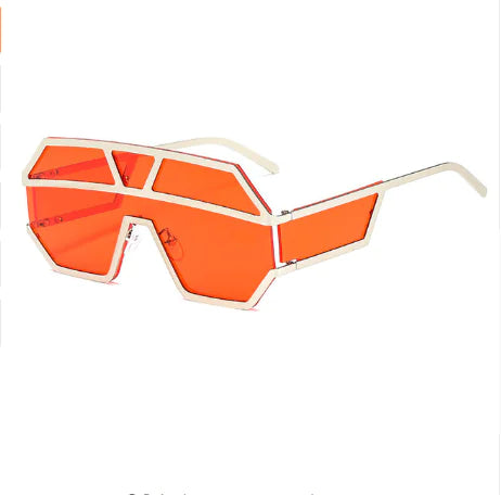 Bold Geometric Sunglasses -High-Fashion UV Protection Shades