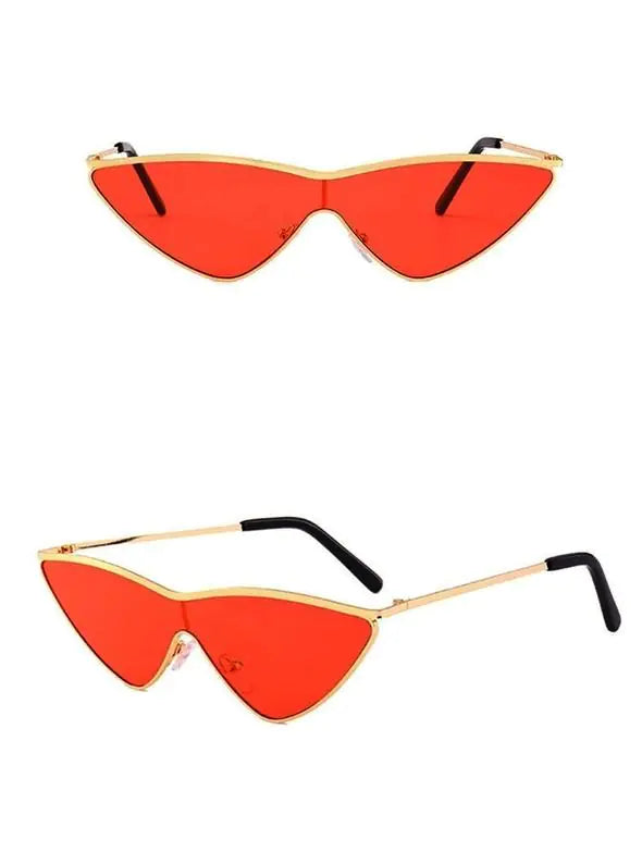 Sleek Metal Frame Cat-Eye Shades – Bold Streetwear Eyewear
