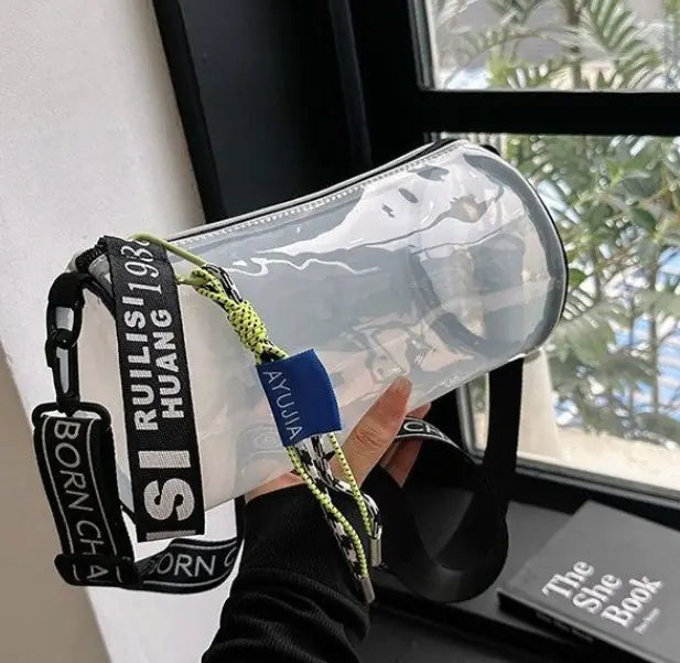 Transparent Jelly Cylinder Bag for Women - Fashionable Crossbody