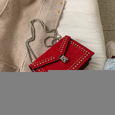 2019 Trendy Studded Small Square Bag for Women