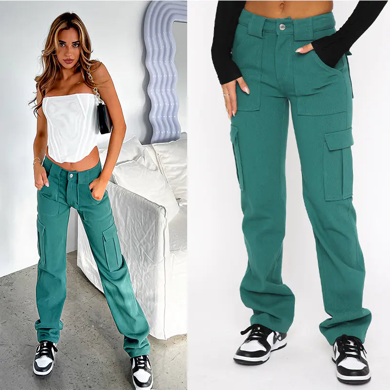 Run the Streets Loose Fit Jeans – Emerald