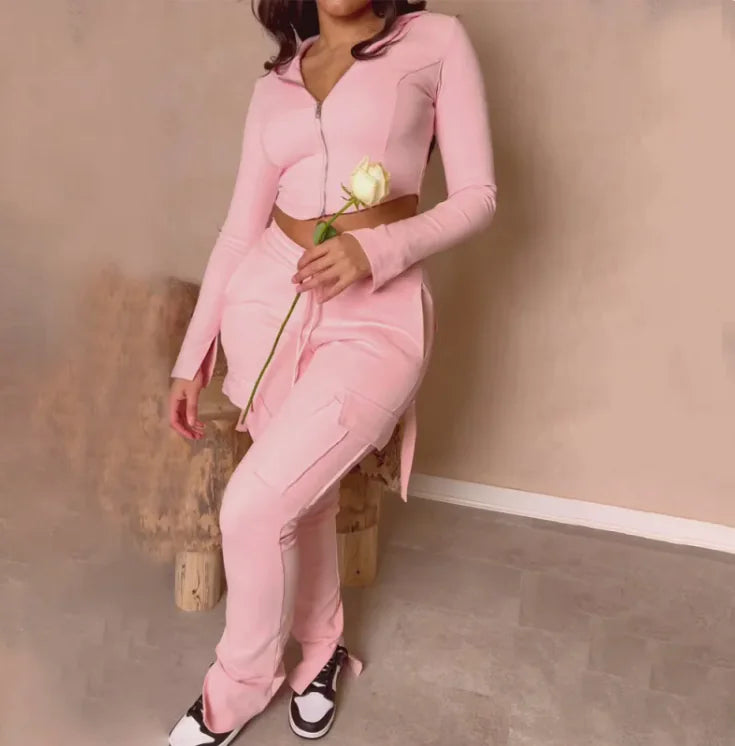 High-Waist Utility Cargo Pants