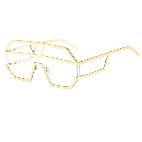 Bold Geometric Sunglasses -High-Fashion UV Protection Shades