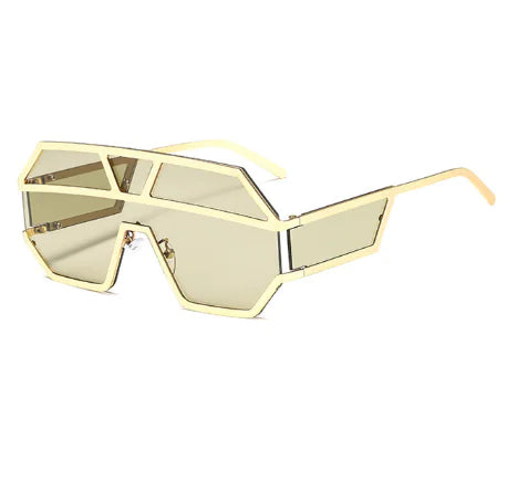 Bold Geometric Sunglasses -High-Fashion UV Protection Shades