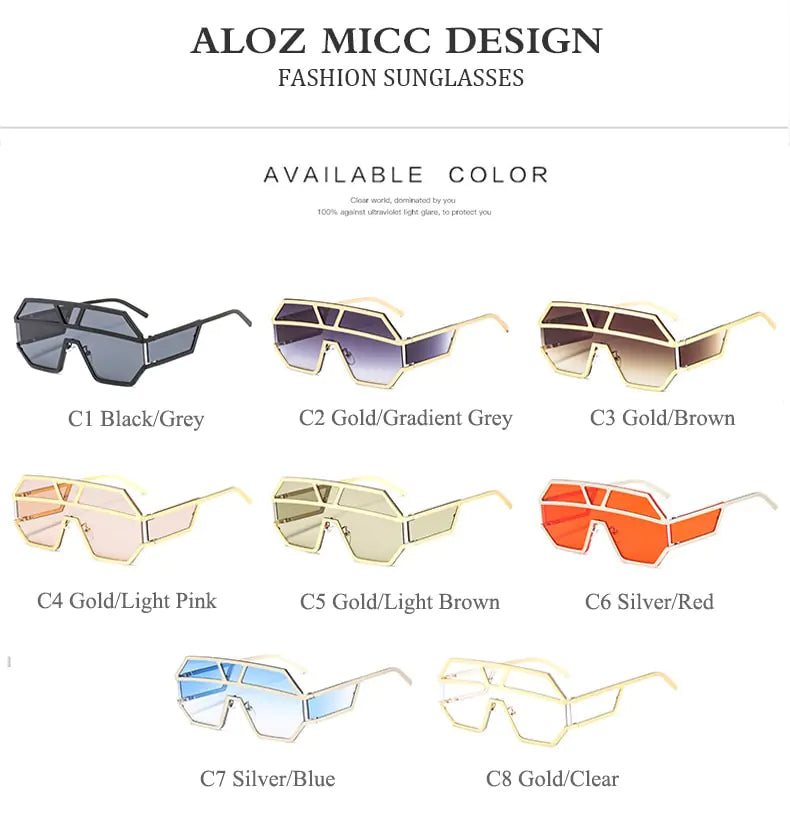 Bold Geometric Sunglasses -High-Fashion UV Protection Shades