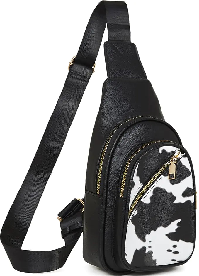 Makes Small crossbody Leather Sling Bag For Women Men Fanny Pack Chest Bag for travel