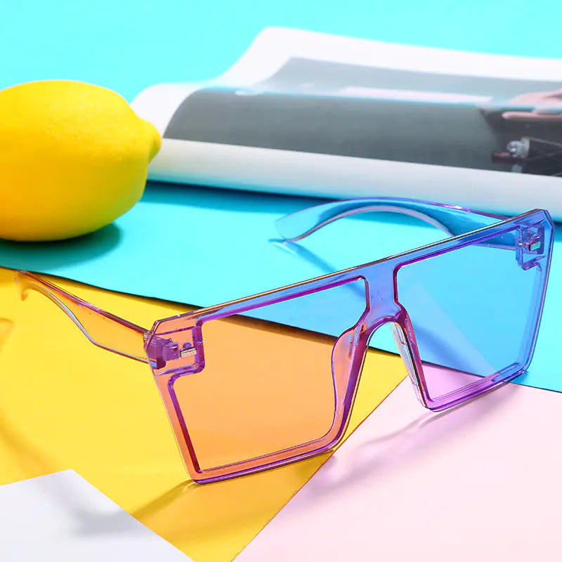 Candy Color Square Frame Sunglasses