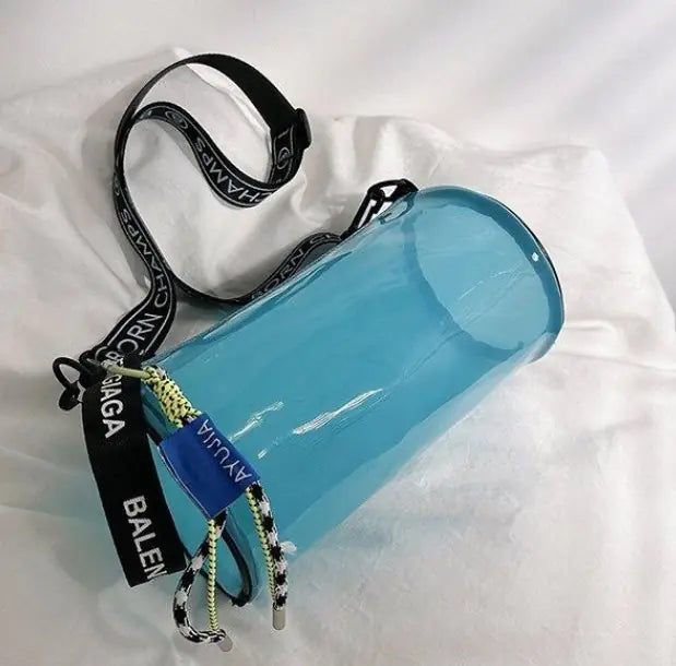 Transparent Jelly Cylinder Bag for Women - Fashionable Crossbody