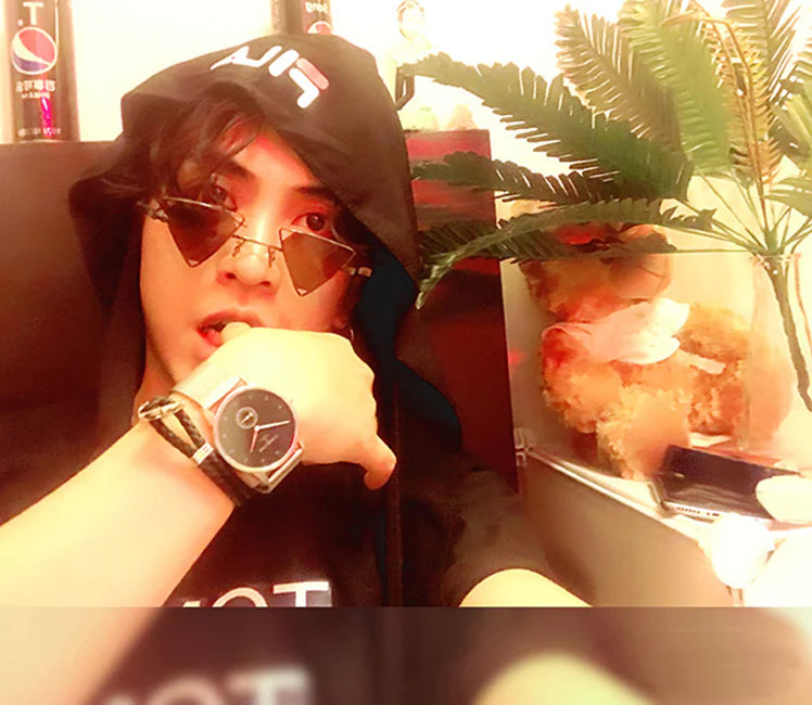 New Punk Style Triangle Sunglasses with Metal Frame