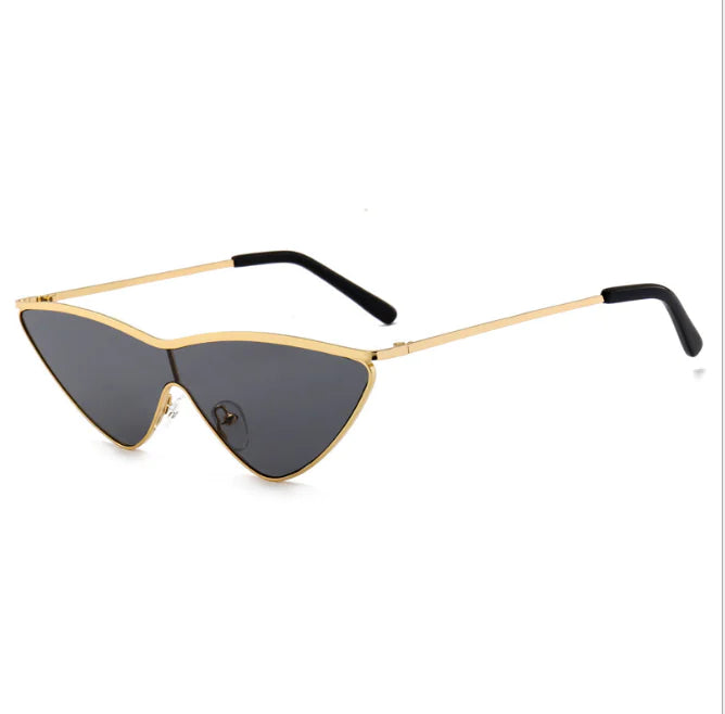Sleek Metal Frame Cat-Eye Shades – Bold Streetwear Eyewear