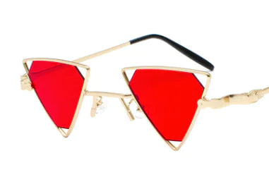New Punk Style Triangle Sunglasses with Metal Frame