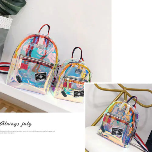 Transparent Mini Backpack for Girls - Fashionable Jelly Design
