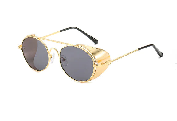 Classic Steampunk Round Sunglasses for Men and Women